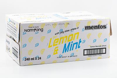 Напиток безалкогольный негазированный Mentos Лимон и Мята 240 мл ж/б