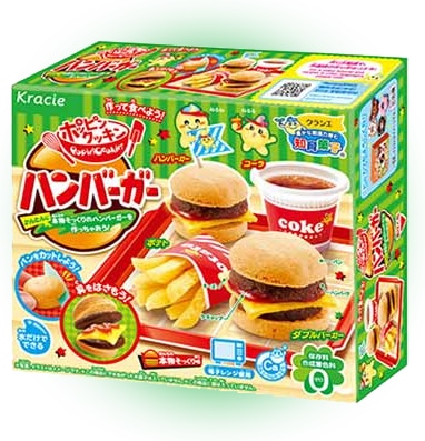 Жевательная конфета Popin Cookin Сделай сам Съедобный набор Гамбургер картошка и кола 22 гр