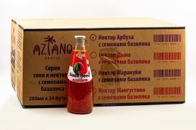 Нектар Aziano Watermelon Juice with Basil Seed (Азиано Арбуз с семенами базилика) 290 мл